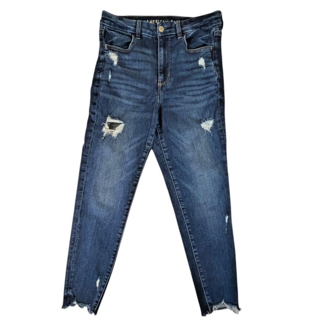 American Eagle Jean Jeggings Women 6 High Rise Distressed Curvy Stretch W28 L25